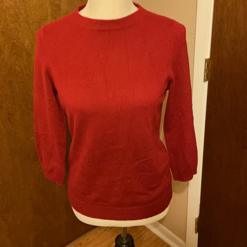 Talbots size M pure cashmere color red